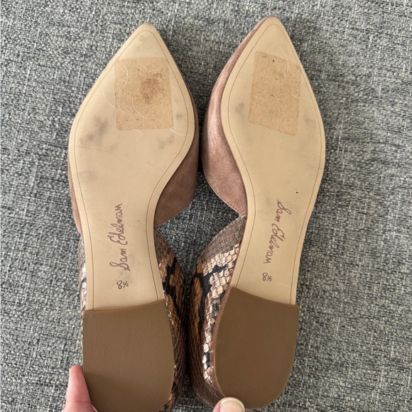 Sam Edelman Taupe and Snakeskin Flats - Picture 3 of 3